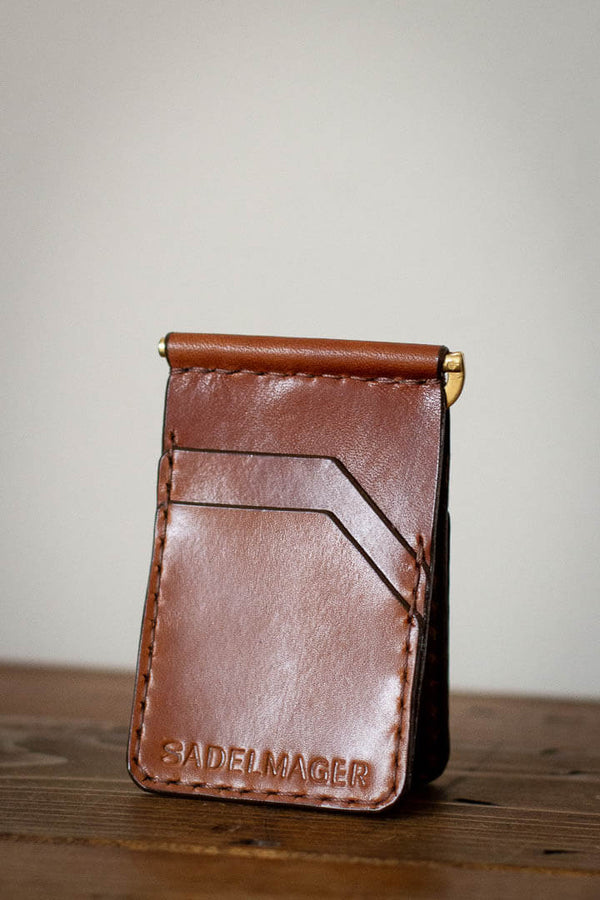 made in canada leather wallet with money clip