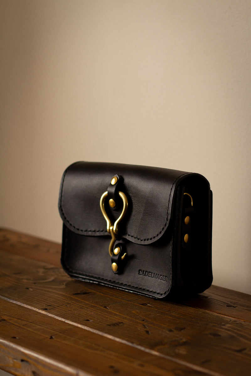 made in canada black leather bag