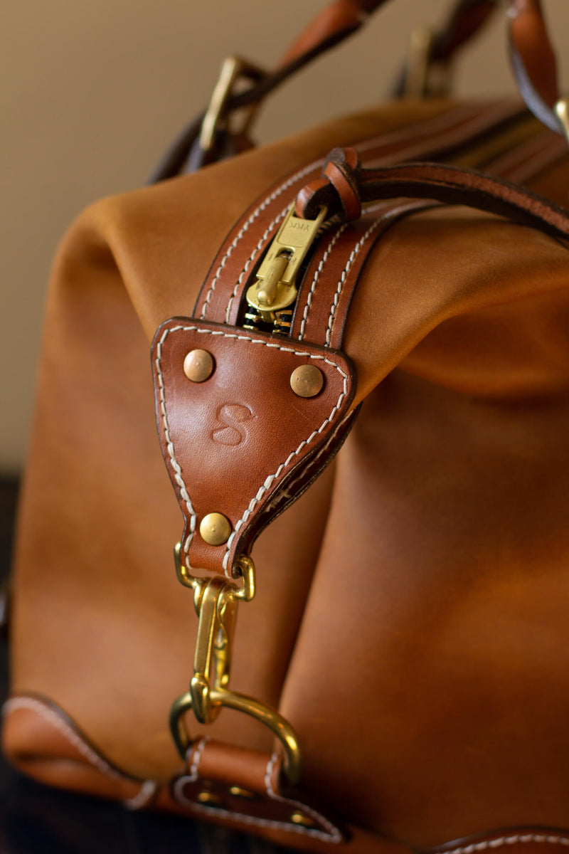 close up leather bag