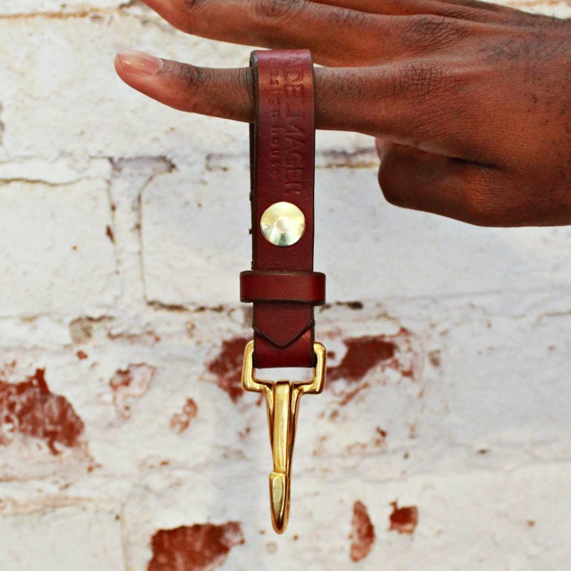 shire leather key clip in oxblood