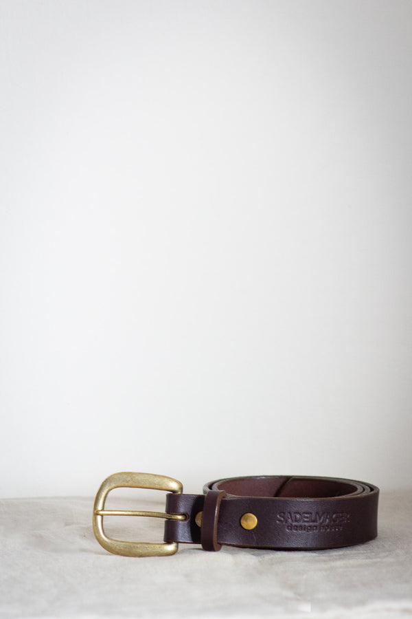 brown leather belt made in canada
