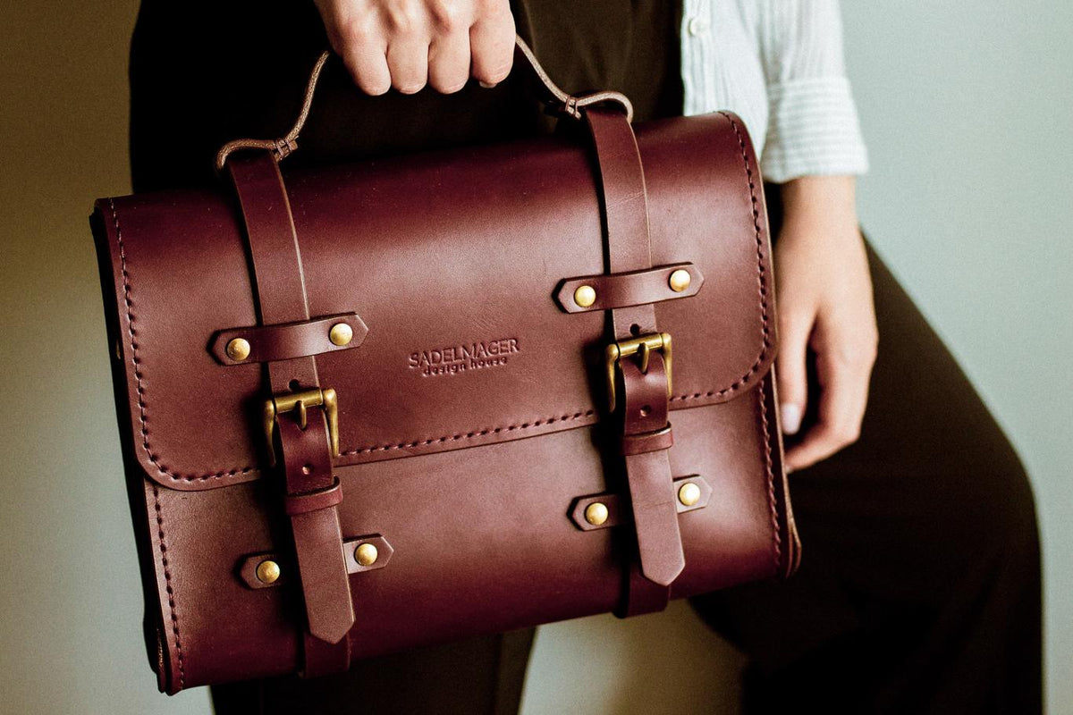 leather bag made in canada satchel