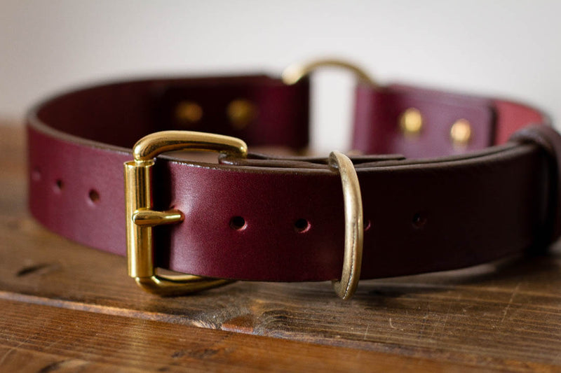 saddle leather made in canada large dog breed collar