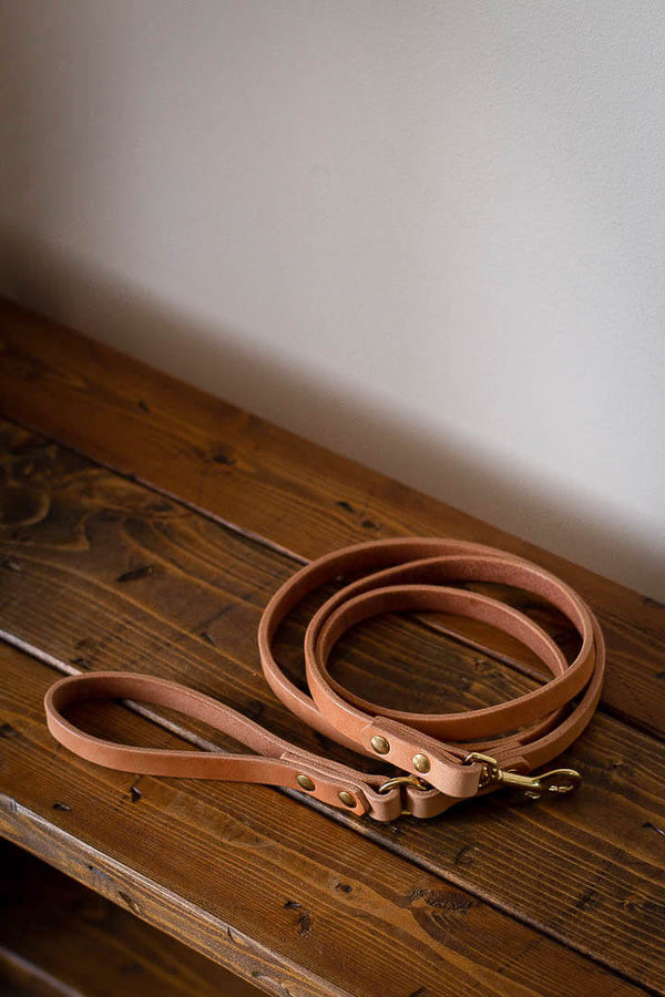 custom small leather leash