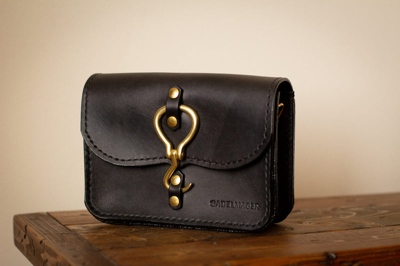 made in canada black leather bag