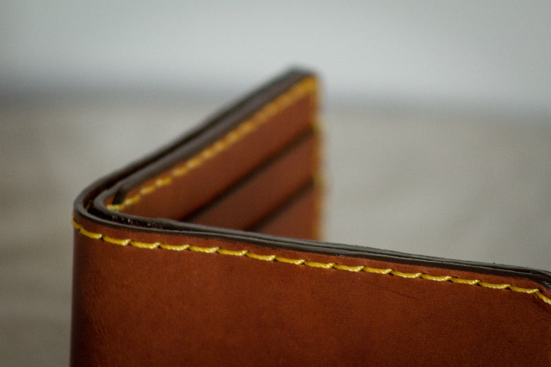 handstitched leather wallet made in canada
