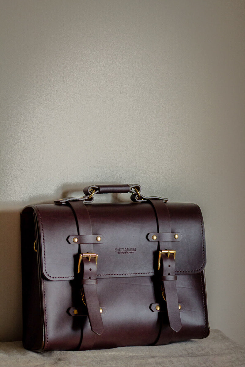Canadian made leather satchel