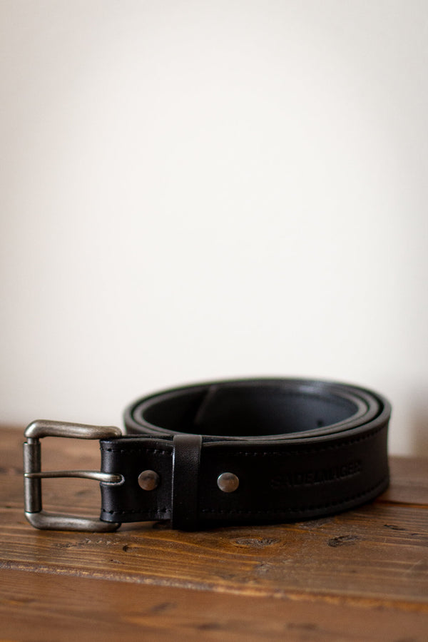 black stitched leather belt canada