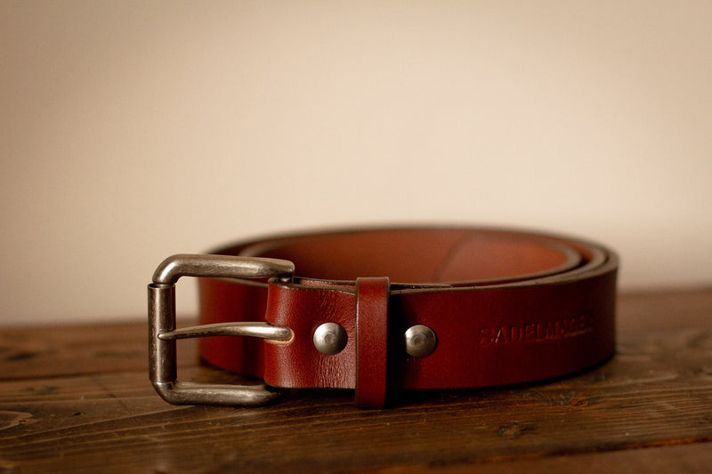 belt made in canada medium brown