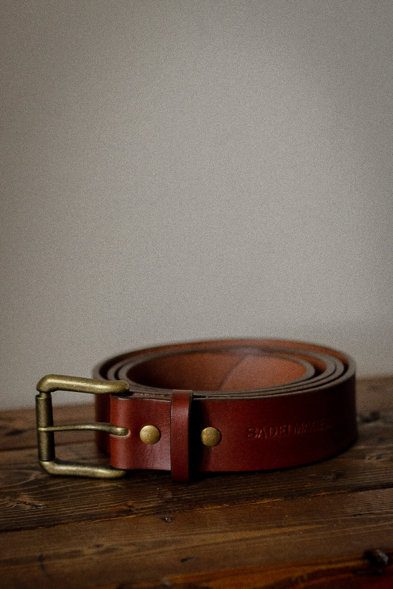 wide solid leather belt