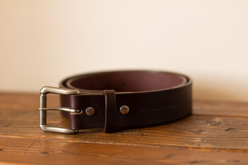full grain leather brown belt