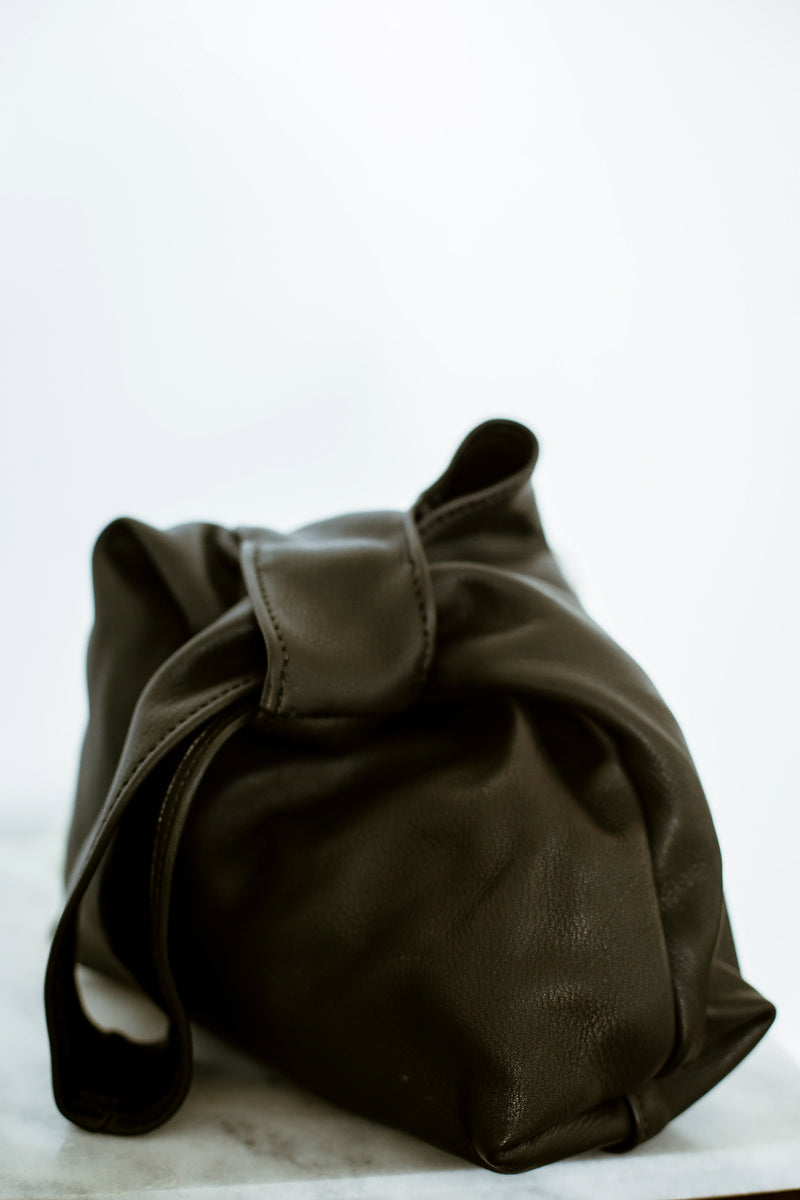 minimalist leather bag made in Canada