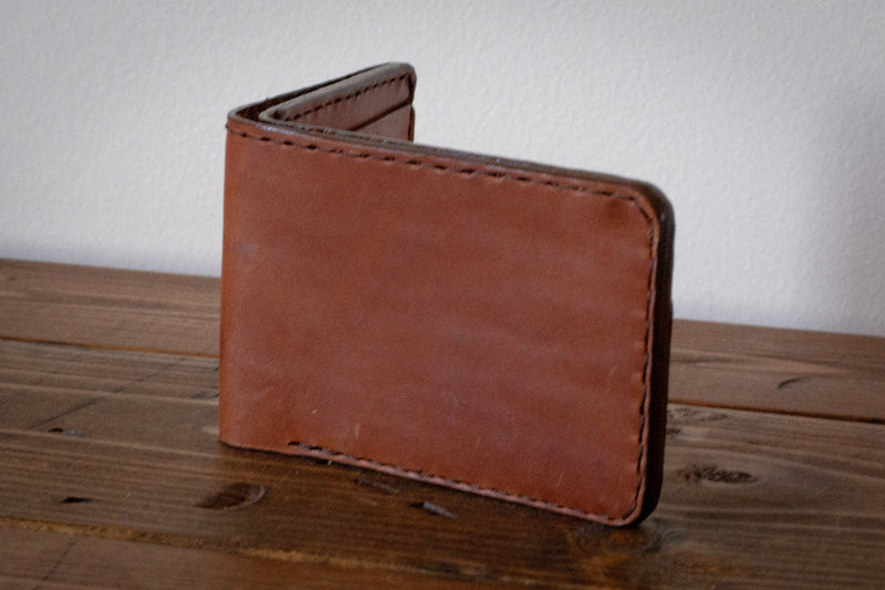 medium brown leather wallet