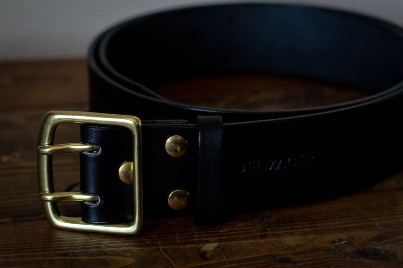 custom black leather belt toronto