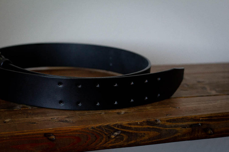 canadian leather belt black 