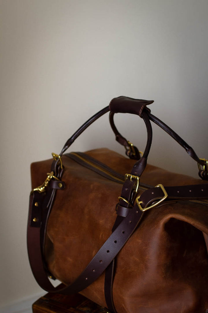 Galineers Cob Made in Canada Leather Duffel | Saddle Maker Bags
