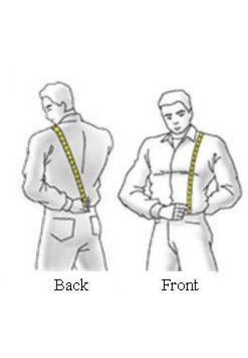 Leather suspender measurement fitting chart