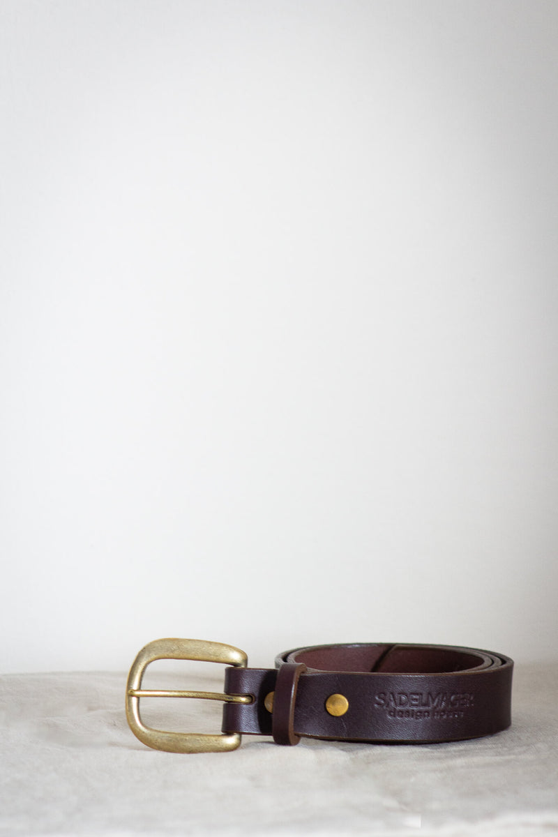 brown leather belt made in canada
