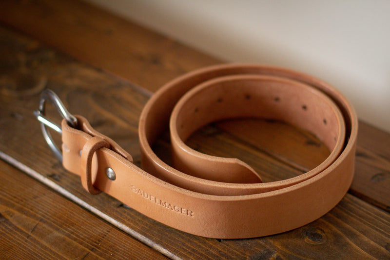 solid leather belt made in canada