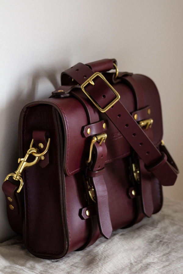 made in canada leather bag oxblood satchel