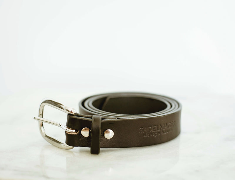  leather morgan belt 1-1/4"in black with stainless steel buckle 
